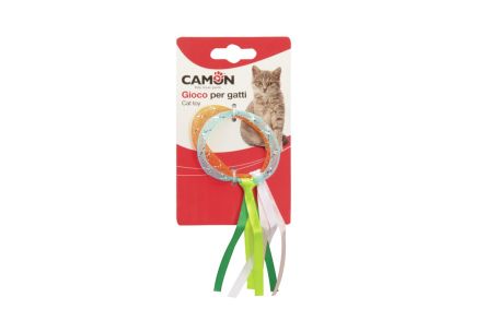 CAMON CAT TOY RING ZE WSTĄŻKĄ 6cm 2szt AG0363