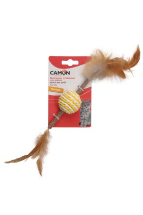 CAMON CAT TOY MATATABI Z KULĄ I PIÓRAMI AG114