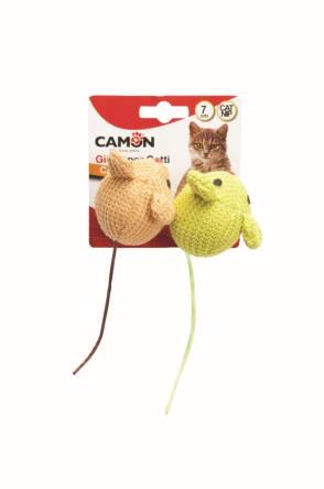 CAMON CAT TOY MYSZKI TKANINOWE Z KOCIMIĘTKĄ 2szt AG011/G