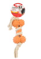 CAMON DOG TOY RUBBER KOŚĆ Z LINĄ 14cm AD0726